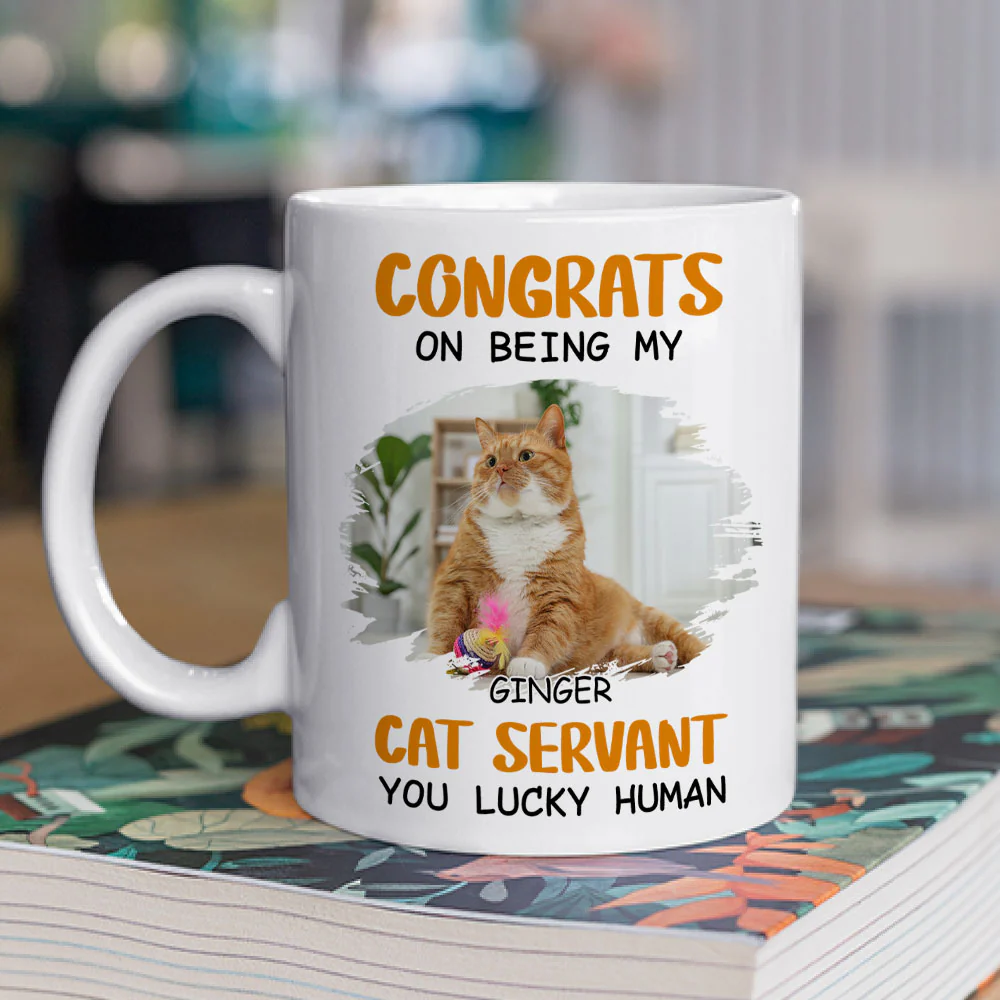 Luckiest Human We Have Ever Seen Photo - Personalized Custom Coffee Mug - Image 2