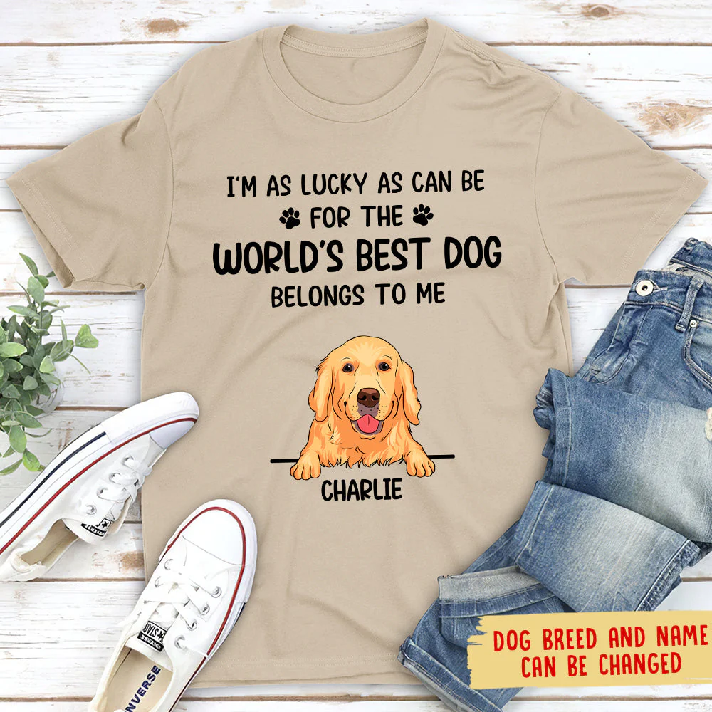 Lucky As Can Be - Personalized Custom Unisex T-shirt - Image 3