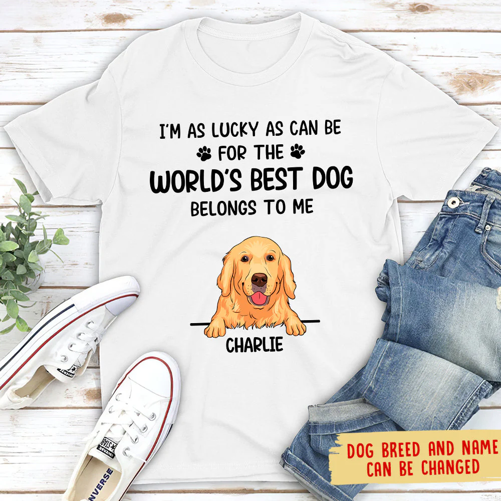 Lucky As Can Be - Personalized Custom Unisex T-shirt - Image 4