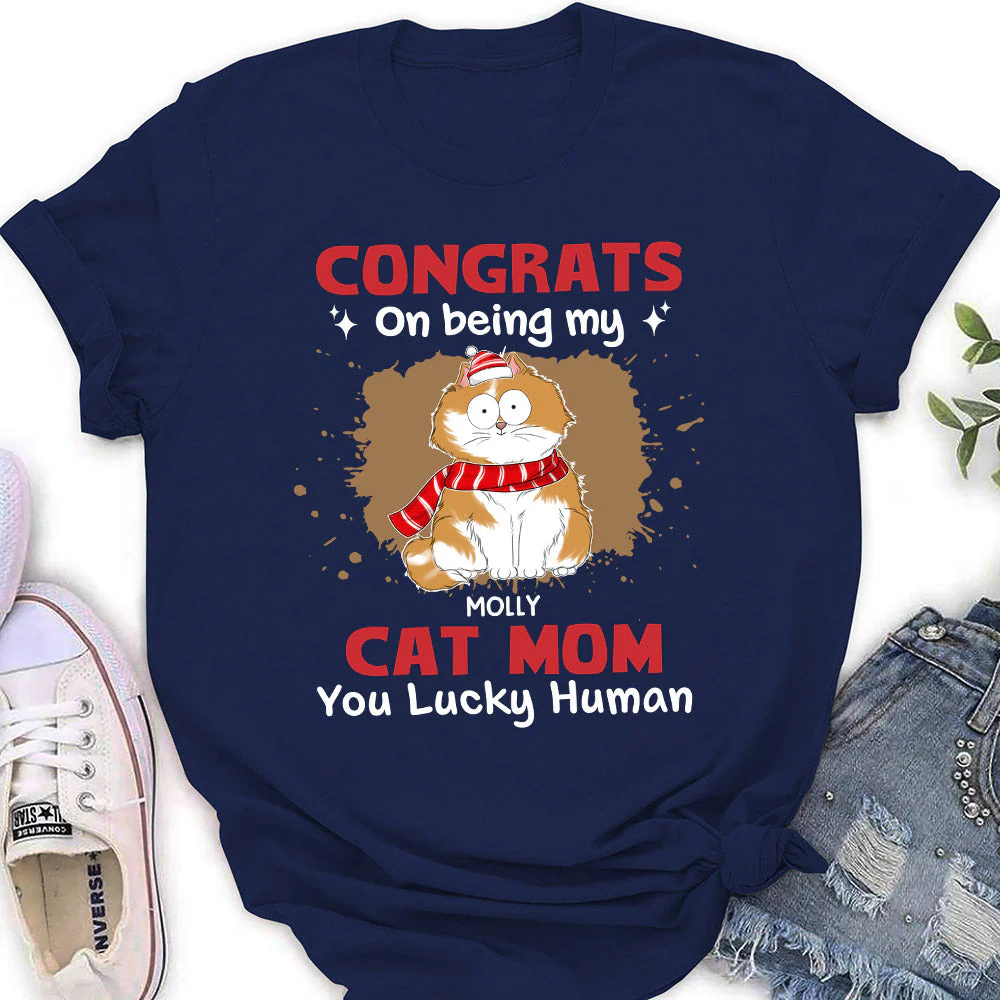 Lucky Human - Personalized Custom Women's T-shirt - Image 5