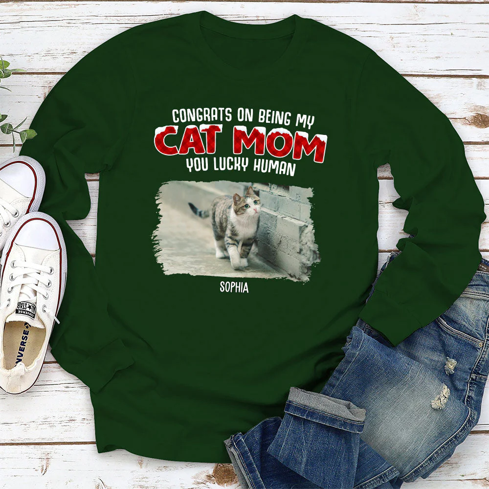 Lucky To Be Cat Servant - Personalized Custom Long Sleeve T-shirt - Image 3
