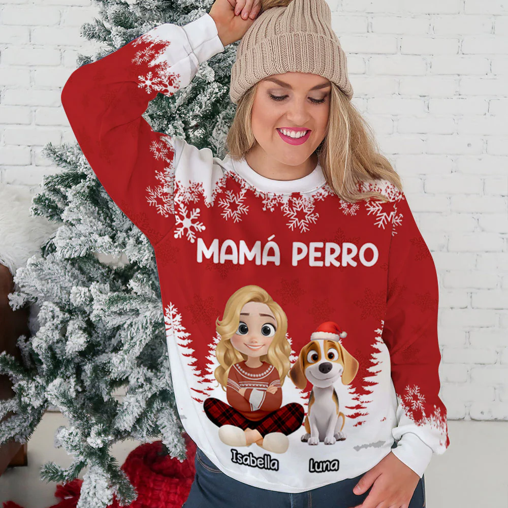 Mamá perro - Sudadera Personalizada Con Estampado Integral - Image 5
