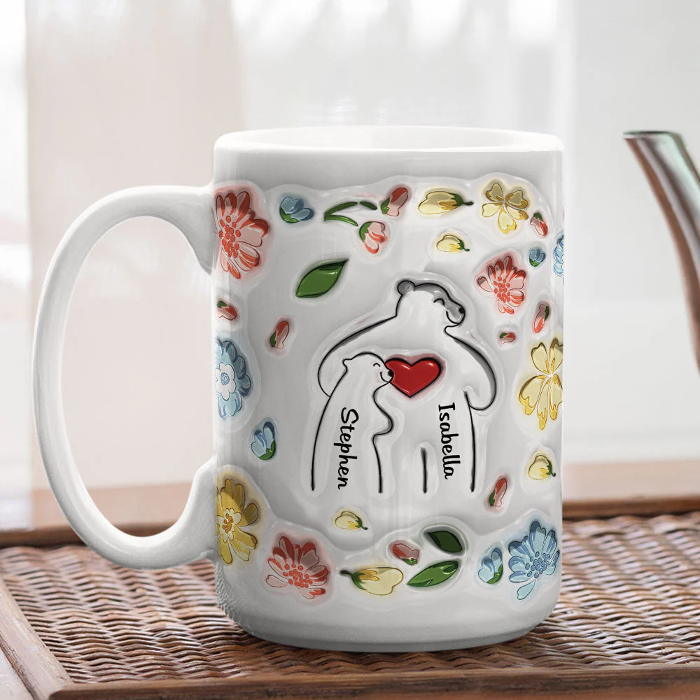 Mama Bear - Personalized Custom 3D Inflated Effect Mug - Image 5