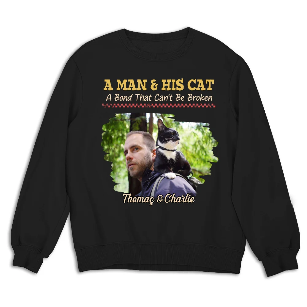 Man And Cats Photo - Personalized Custom Shirt - Image 11