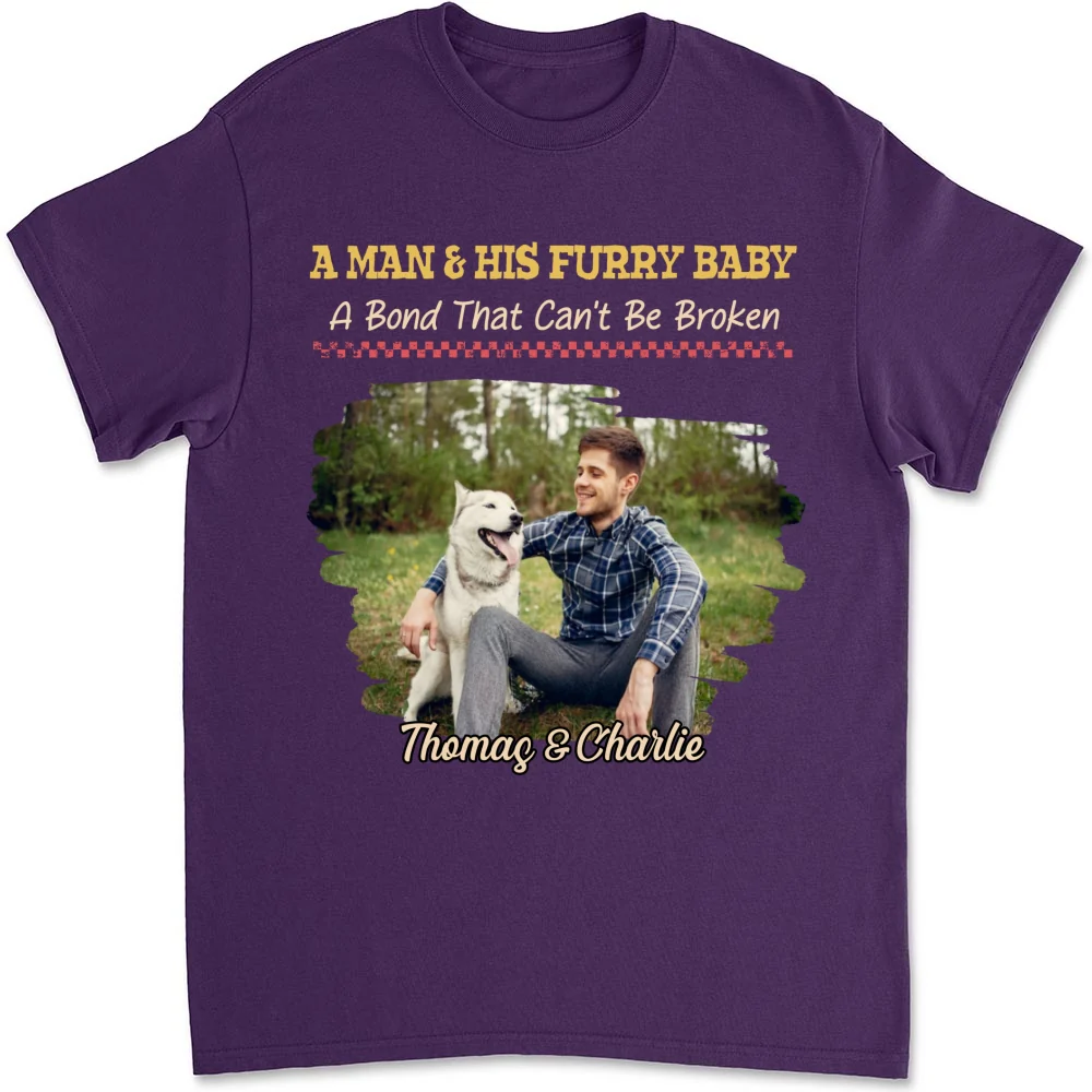 Man And Pets Photo - Personalized Custom Shirt - Image 10