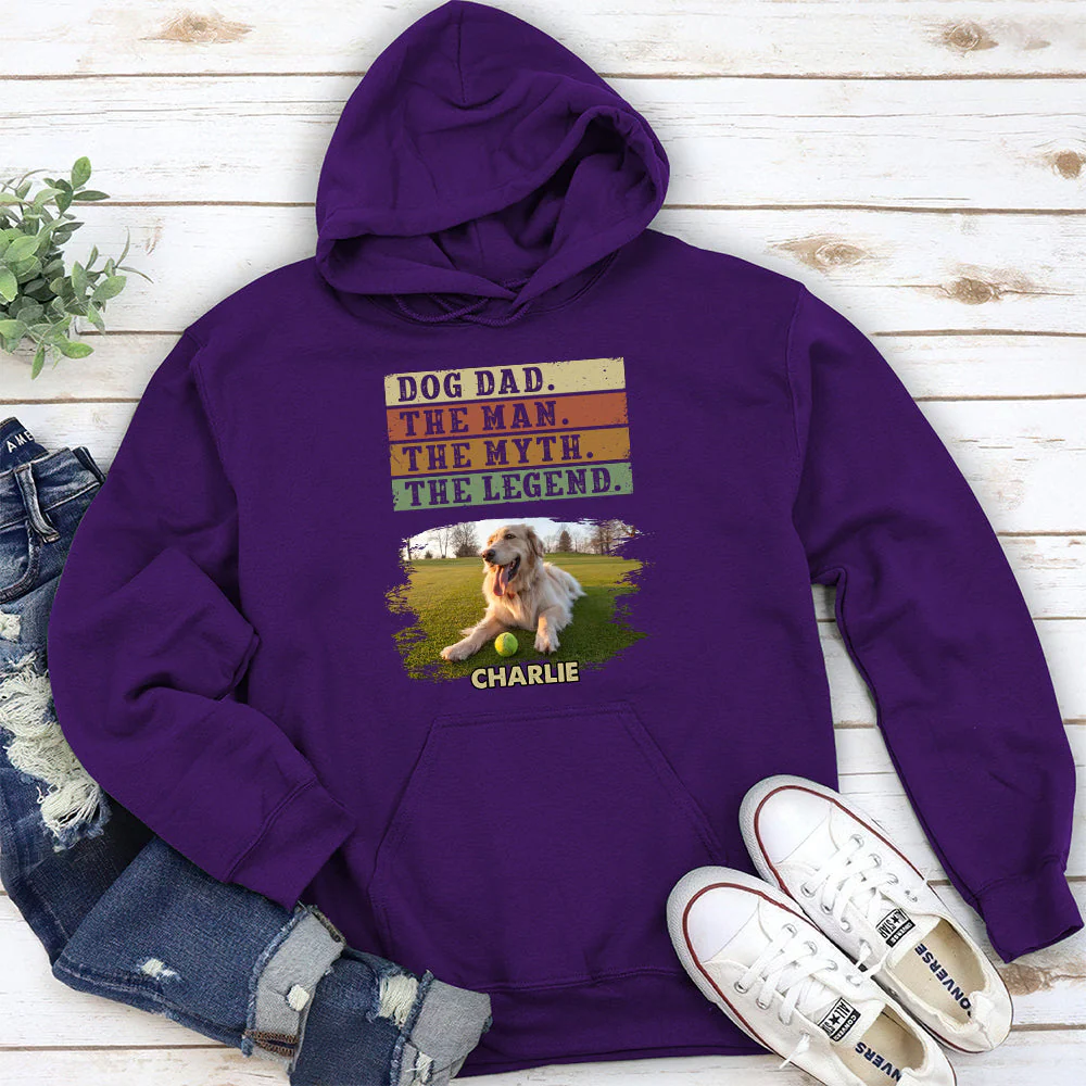 Man Myth Legend Photo - Personalized Custom Hoodie - Image 5