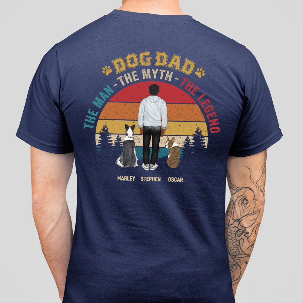 Man Myth Legend Retro - Personalized Custom Unisex T-shirt - Image 4