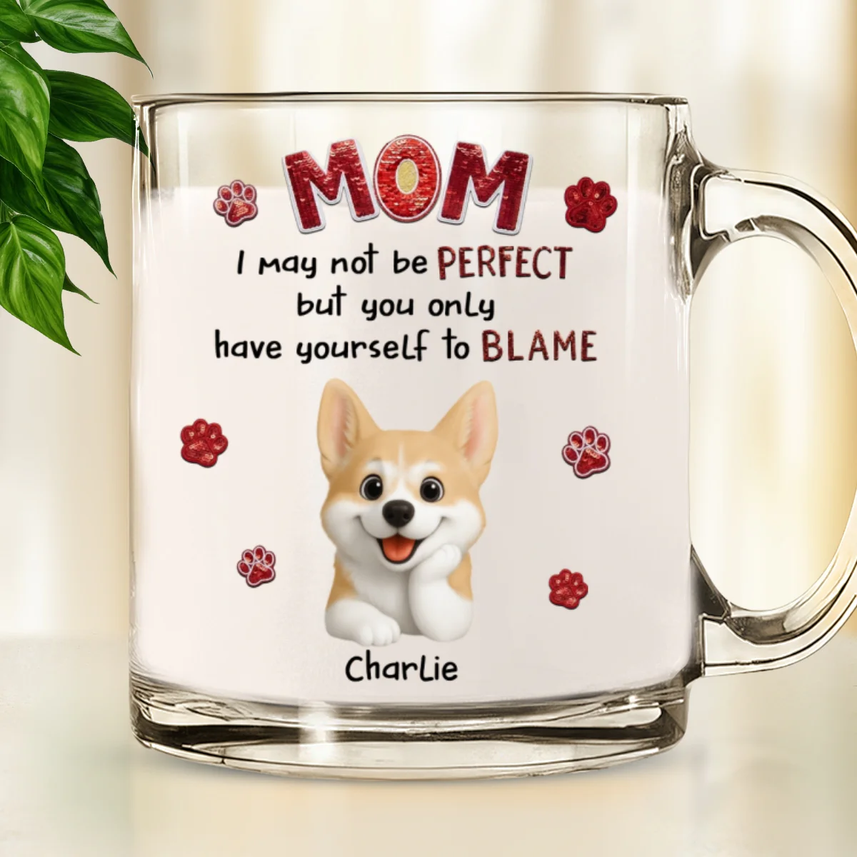 May Not Perfect - Personalized Custom Glass Mug - Image 6