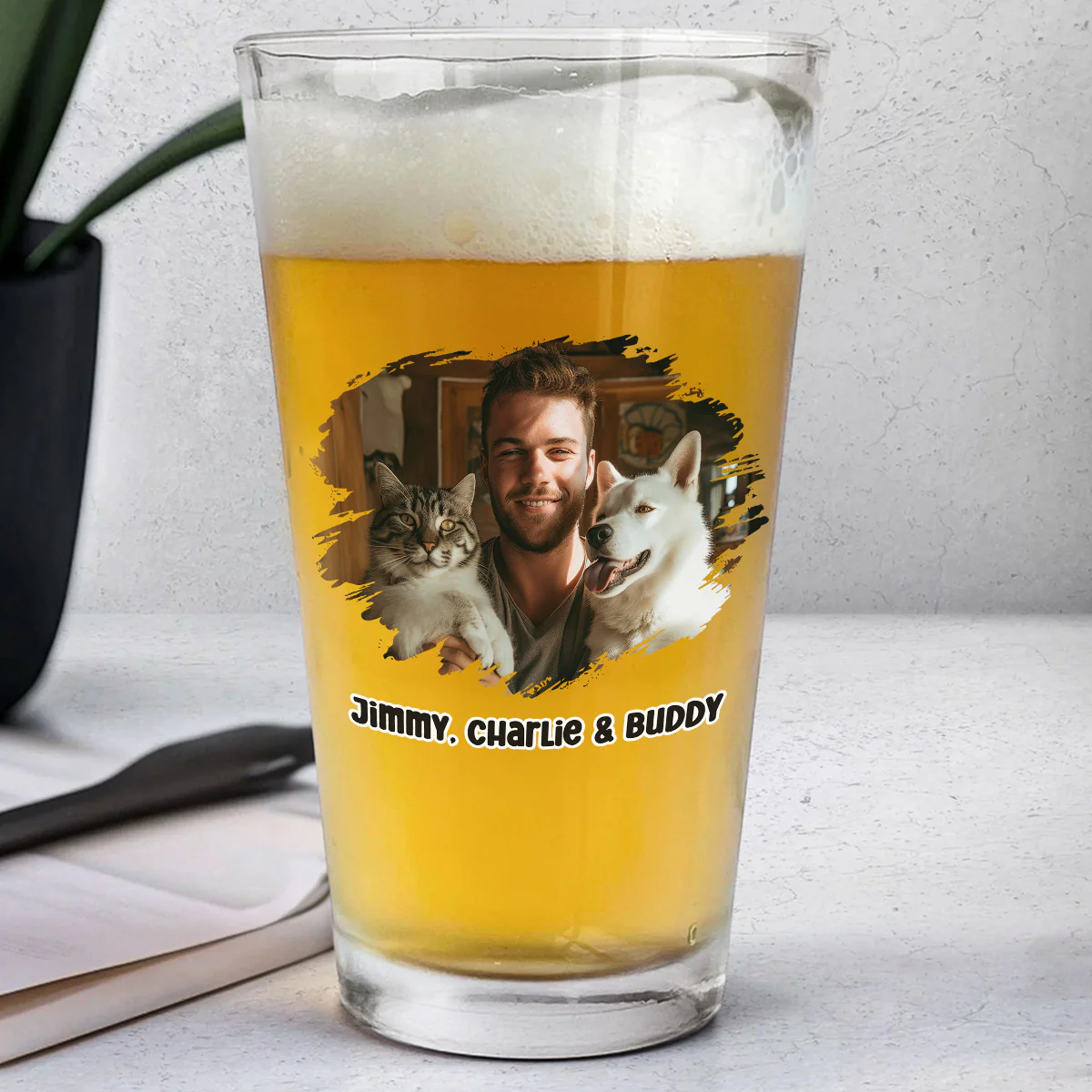 Maybe Three More Fur Ver Photo - Personalized Custom Beer Glass