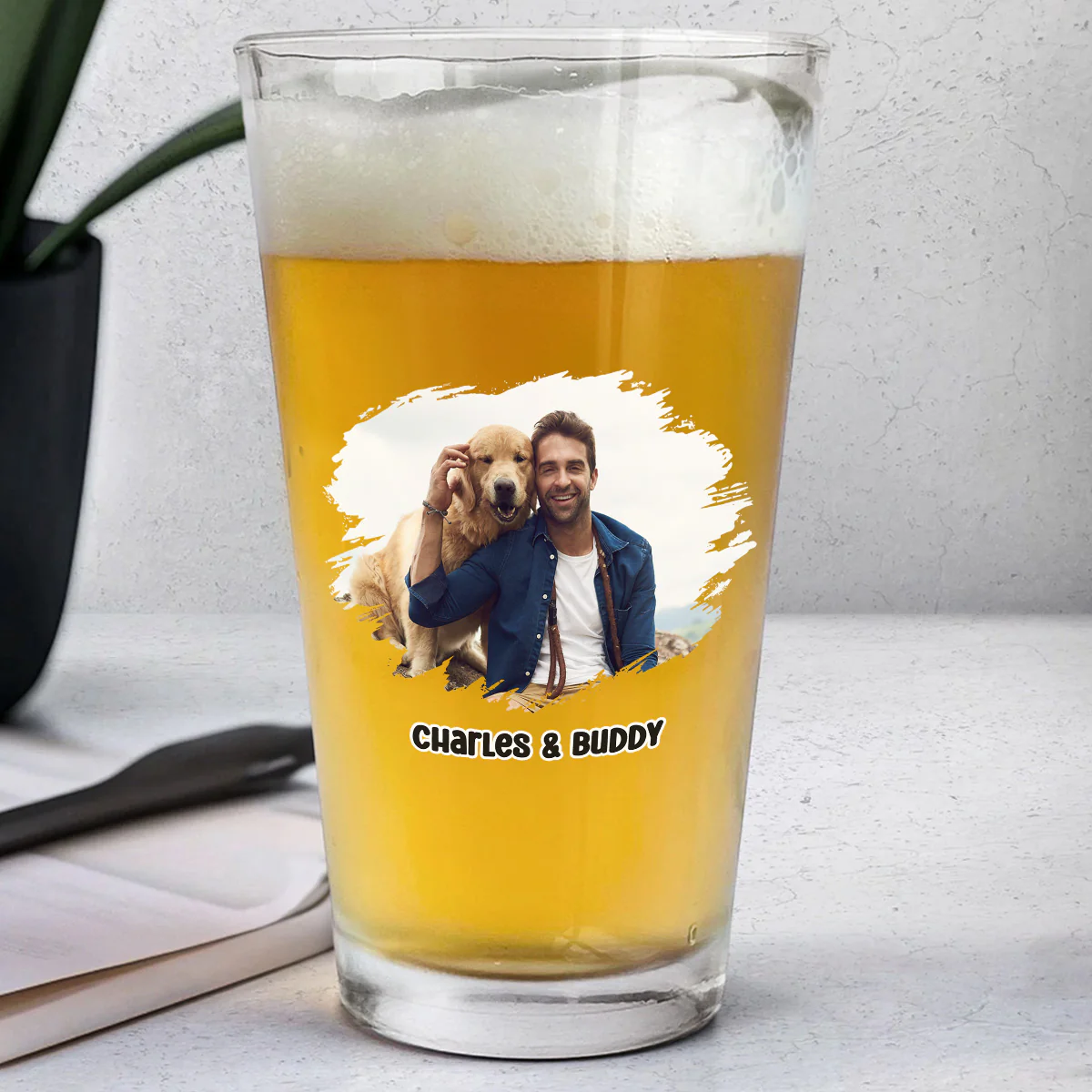 Maybe Three More Photo - Personalized Custom Beer Glass - Image 4