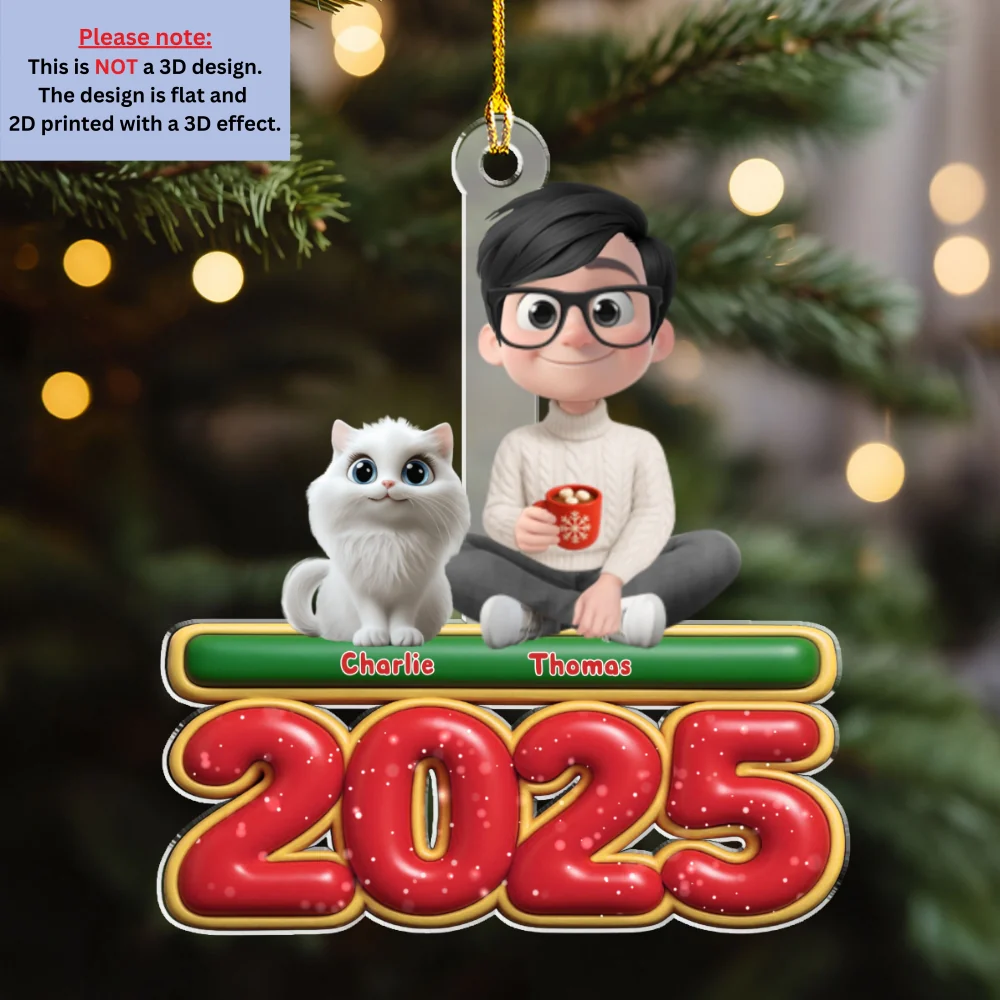 Me And My Cats - Personalized Custom Acrylic Ornament - Image 7