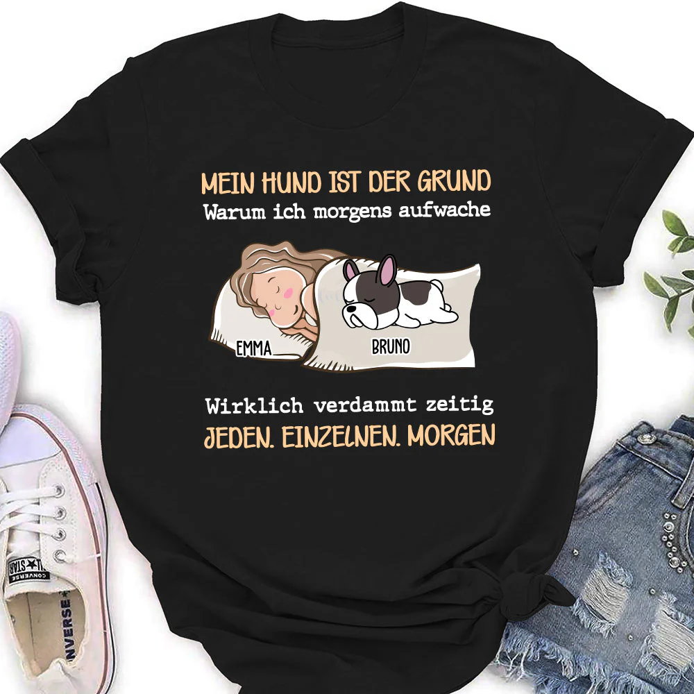 Mein Hund Ist Der Grund 2 - Personalisiertes Damen T-Shirt - Image 2