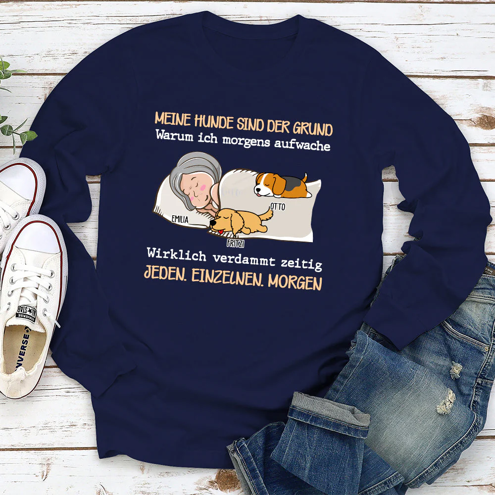 Mein Hund Ist Der Grund 2 - Personalisiertes Langarm T-Shirt - Image 3
