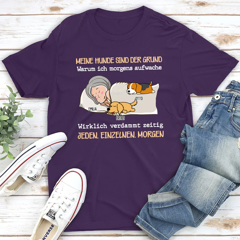 Mein Hund Ist Der Grund 2 - Personalisiertes Premium T-shirt - Image 3