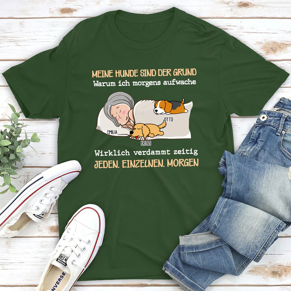 Mein Hund Ist Der Grund 2 - Personalisiertes Unisex T-shirt - Image 4