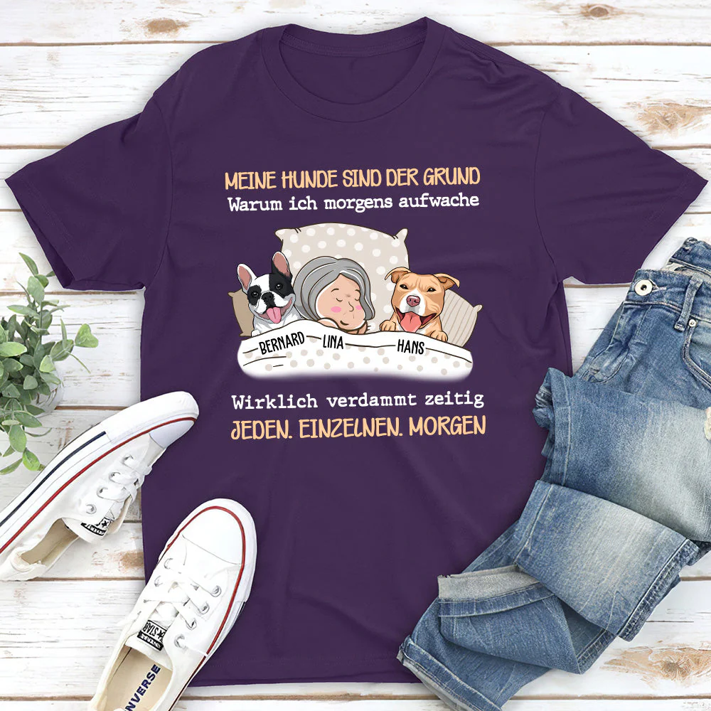 Mein Hund Ist Der Grund - Personalisiertes Premium T-shirt - Image 3