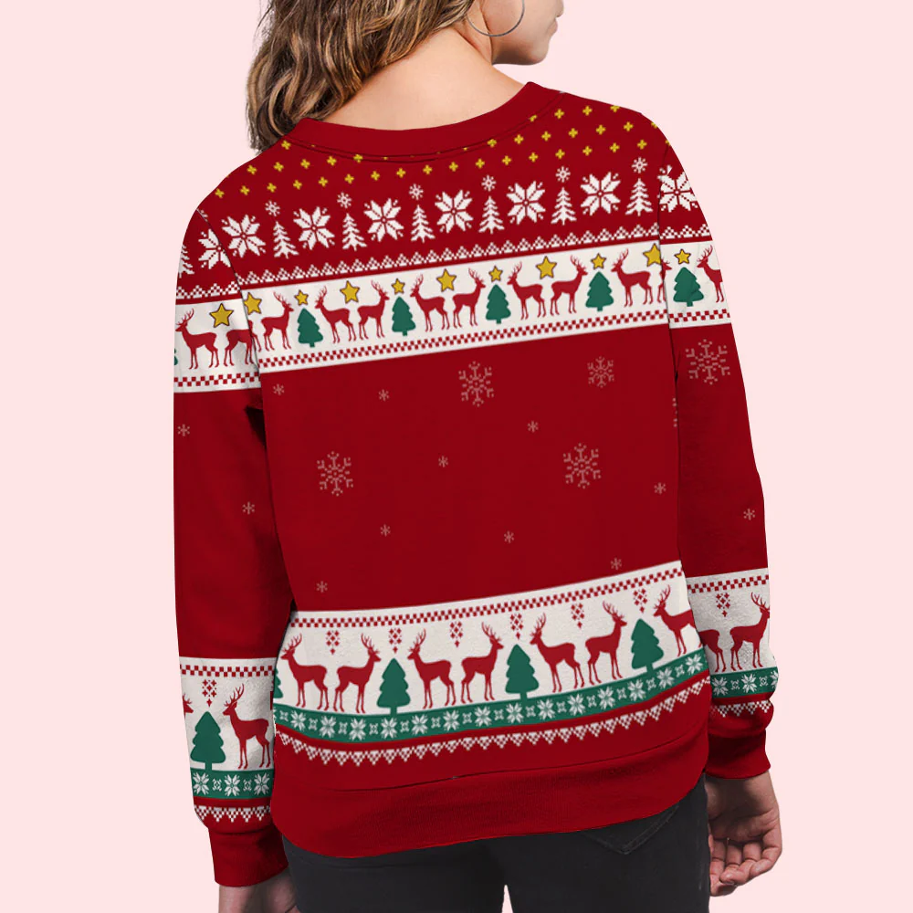 Meowy Catmas My Human - Personalized Custom All-Over-Print Sweatshirt - Image 5