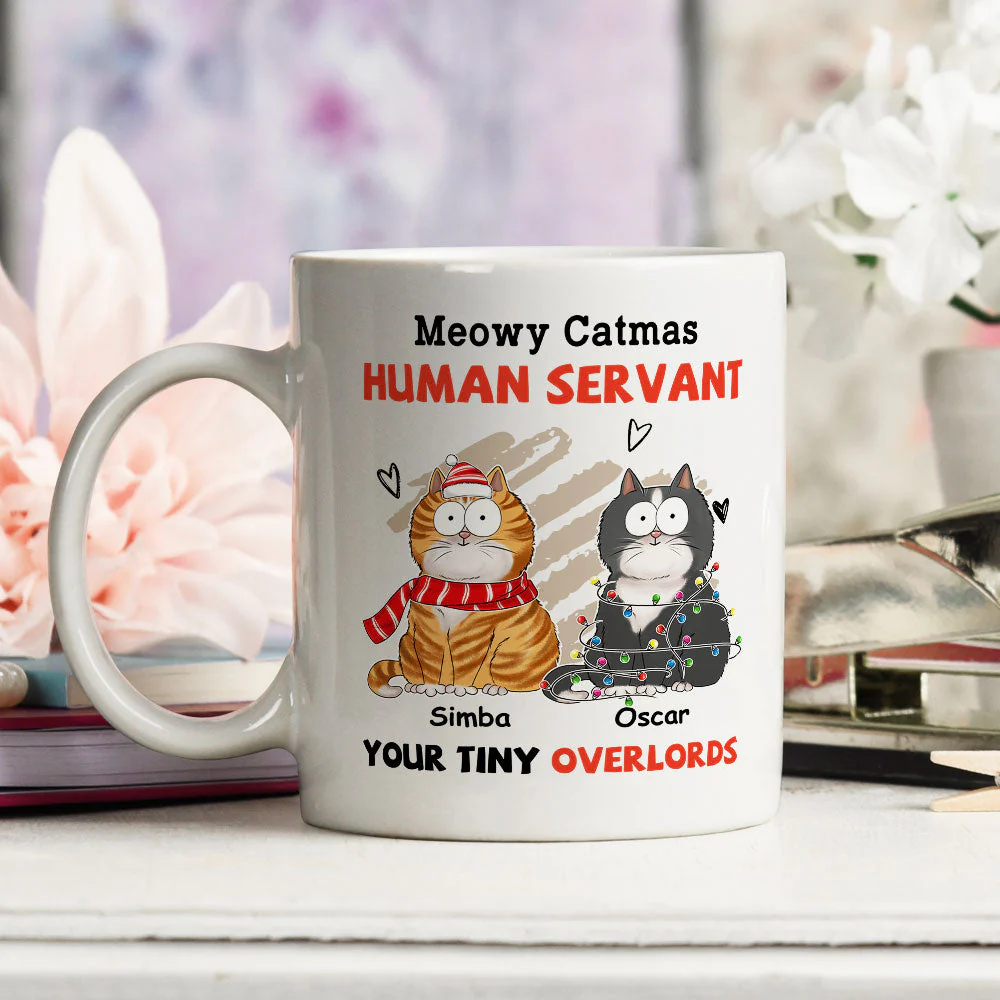 Meowy Catmas Servant - Personalized Custom Coffee Mug - Image 2