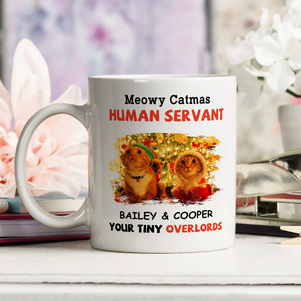 Meowy Catmas Servant - Personalized Custom Coffee Mug - Image 3