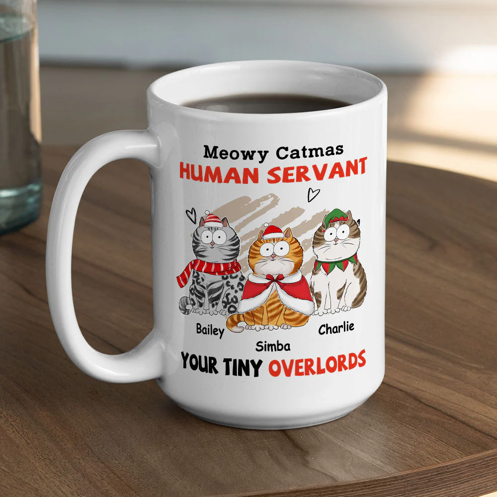 Meowy Catmas Servant - Personalized Custom Coffee Mug - Image 4