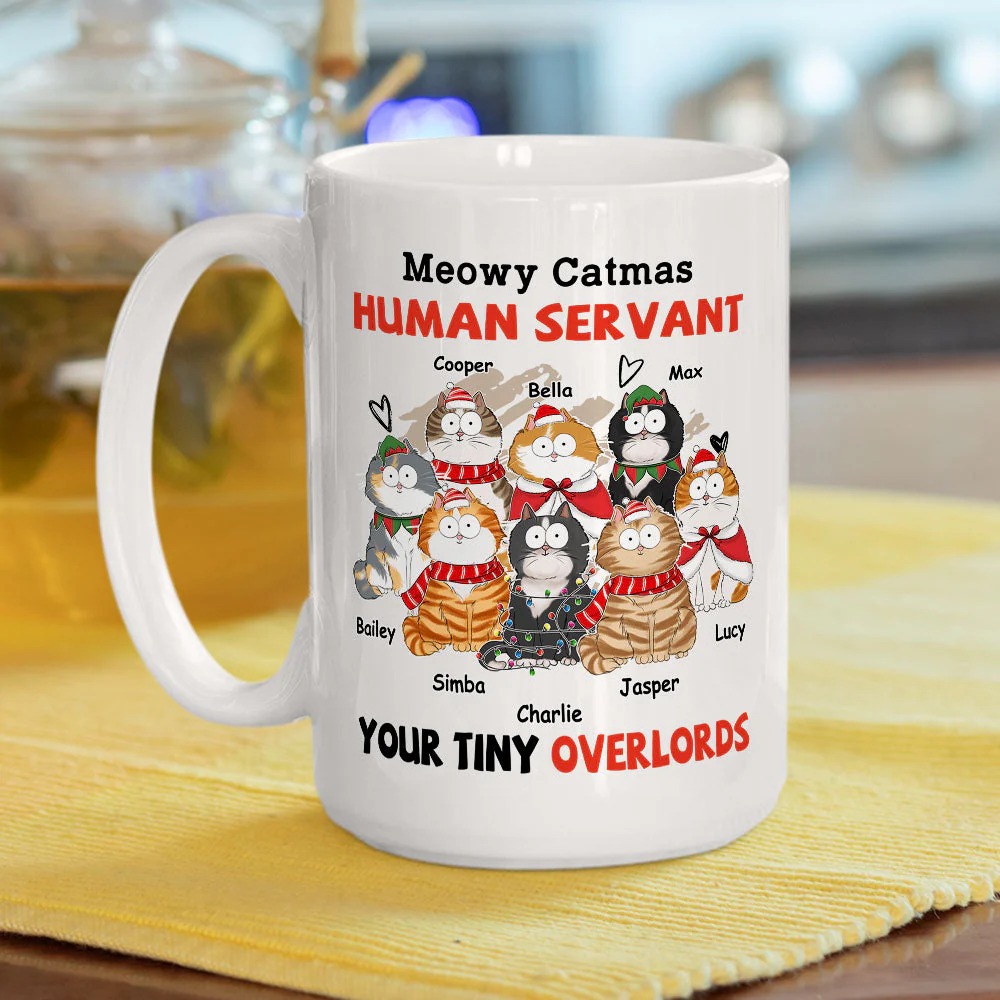 Meowy Catmas Servant - Personalized Custom Coffee Mug - Image 5