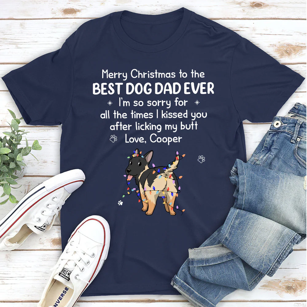 Merry Christmas I Kissed You - Personalized Custom Unisex T-shirt - Image 4