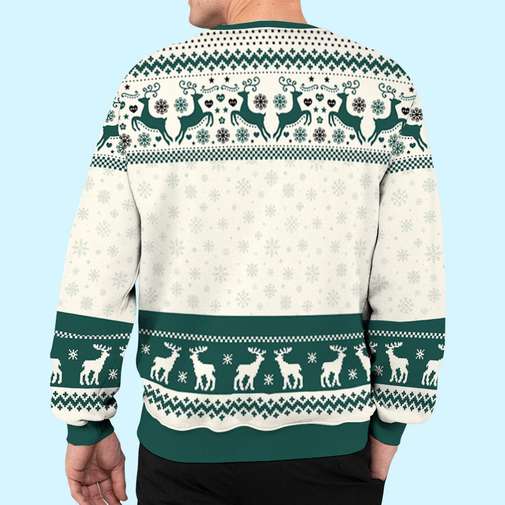 Merry Woofmas Pawlidays - Personalized Custom All-Over-Print Sweatshirt - Image 6