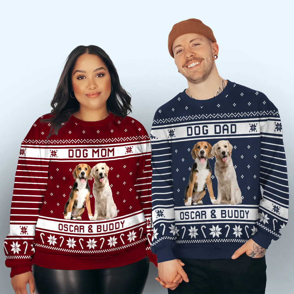 Merry Woofmas Photo - Personalized Custom All-Over-Print Sweatshirt - Image 6