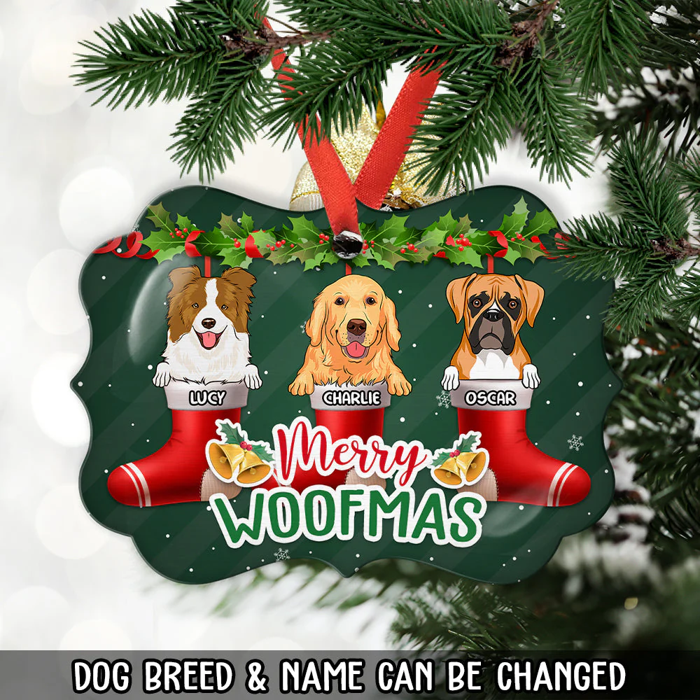 Merry Woofmas - Personalized Custom Aluminum Ornament - Image 3
