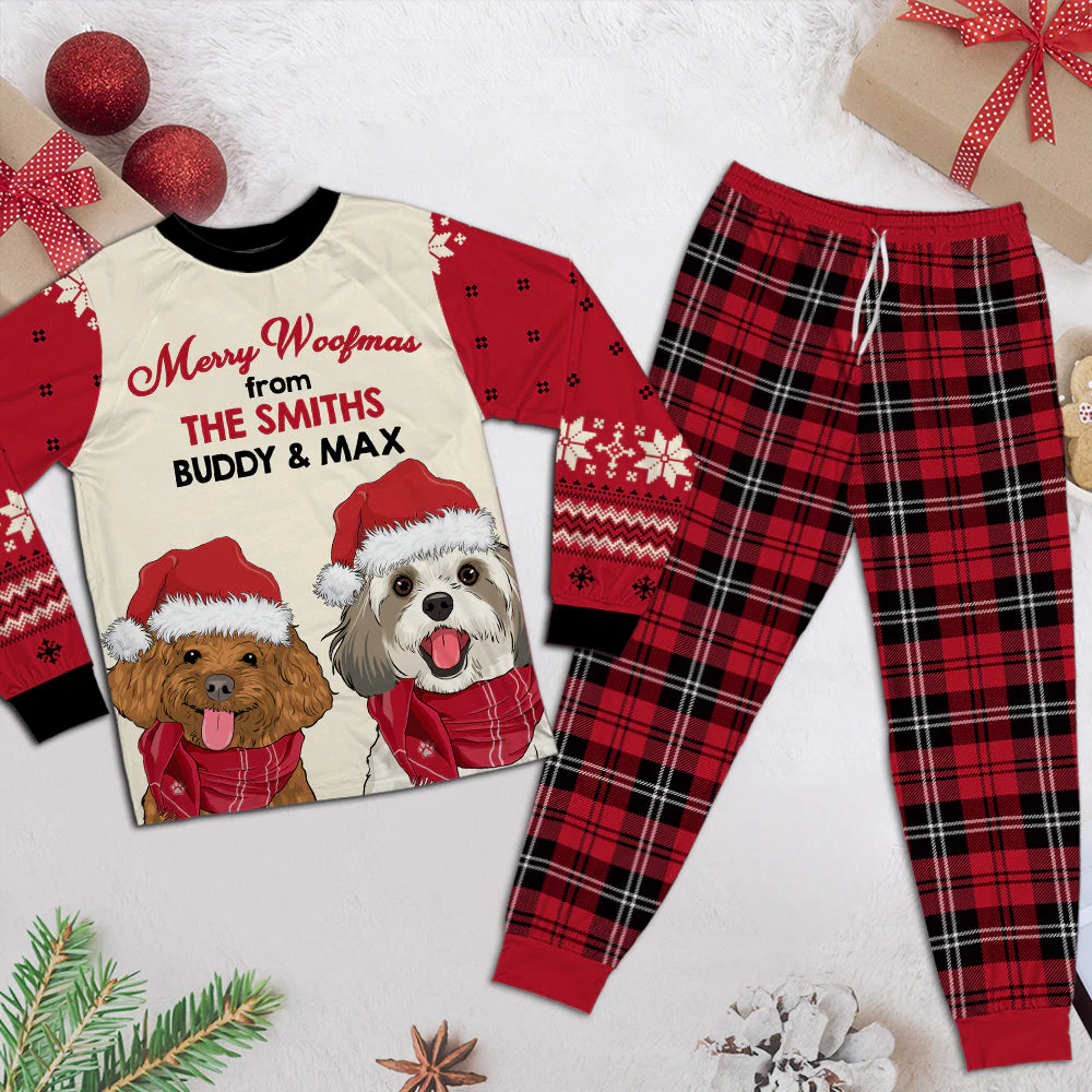Merry Woofmas - Personalized Custom Matching Pajama Set - Image 2