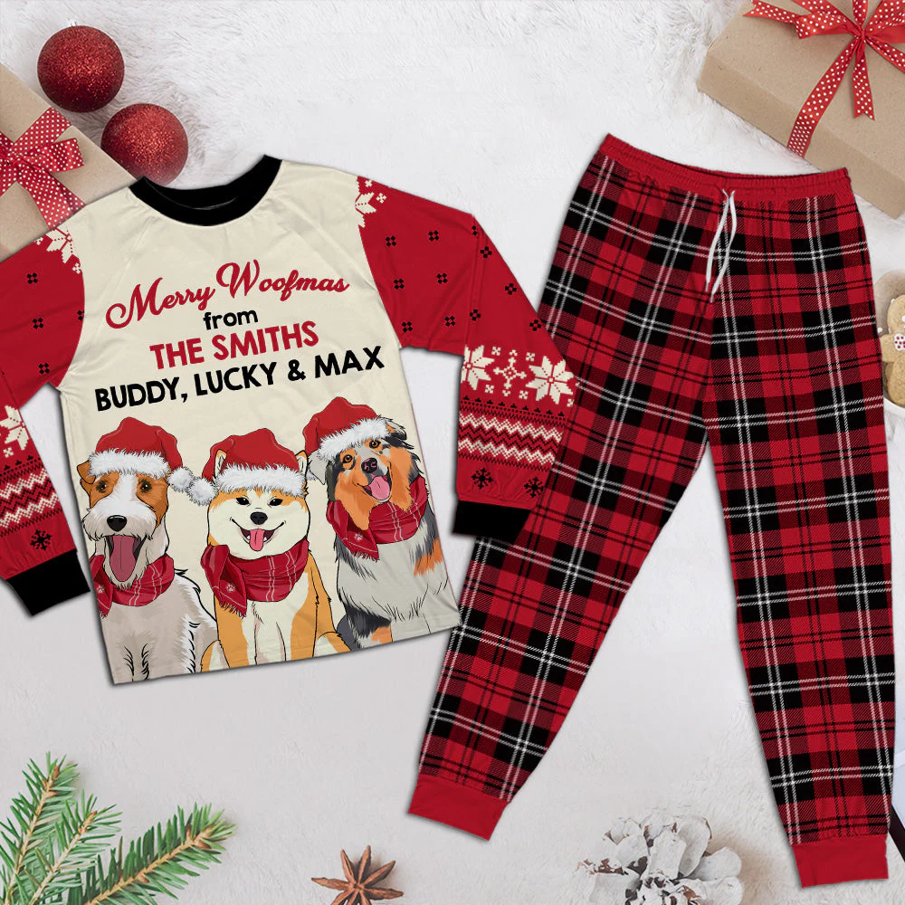 Merry Woofmas - Personalized Custom Matching Pajama Set - Image 3