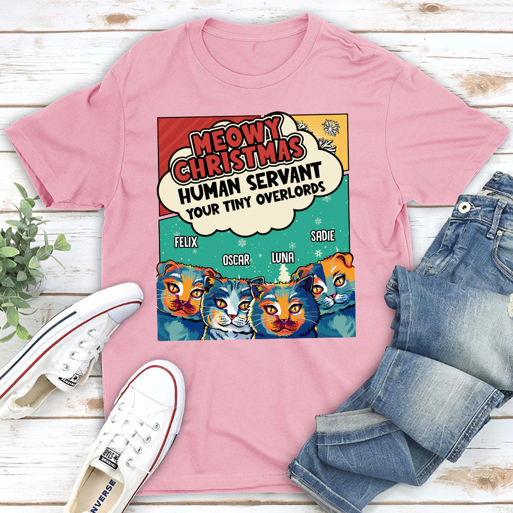 Merry Xmas Human Servant - Personalized Custom Unisex T-shirt - Image 4