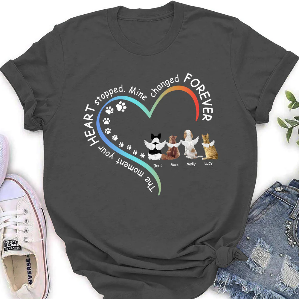 Mine Changed Forever - Personalized Custom Women's T-shirt - Image 5