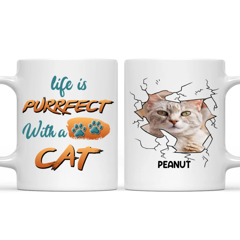 Mini Cat Monarch Photo - Personalized Custom Coffee Mug - Image 5
