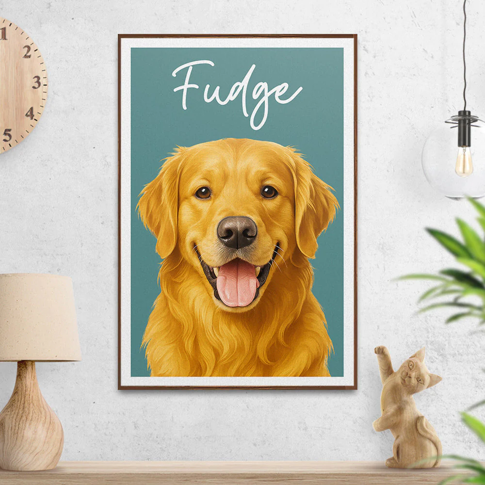 Minimal Dog Portrait - Personalized Custom Poster - Image 4