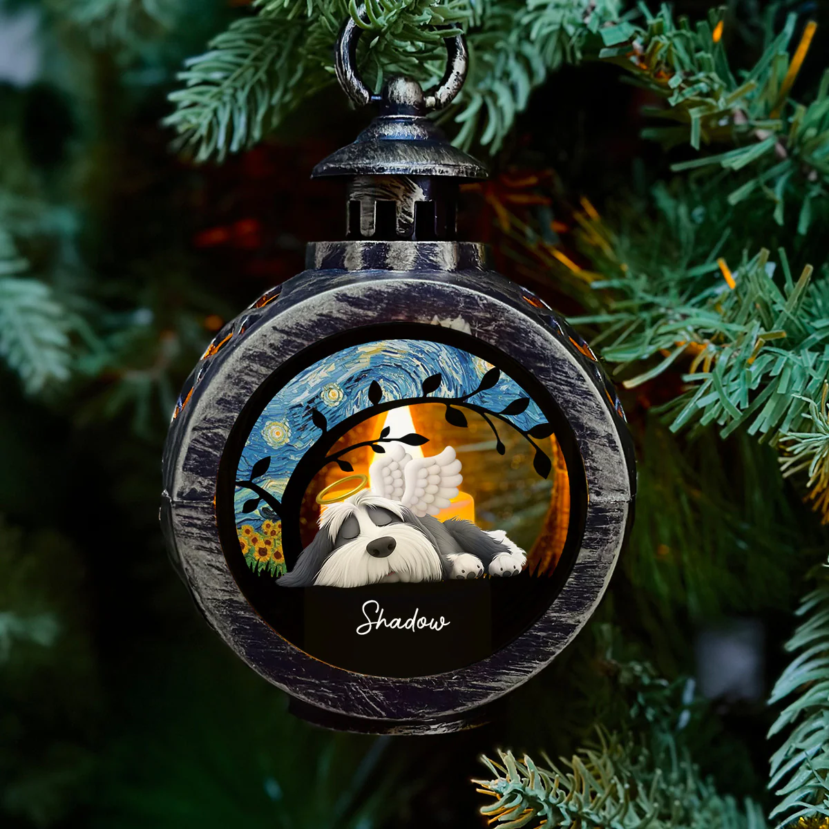 Miracle Night Version 2 - Personalized Custom Christmas Lantern - Image 2