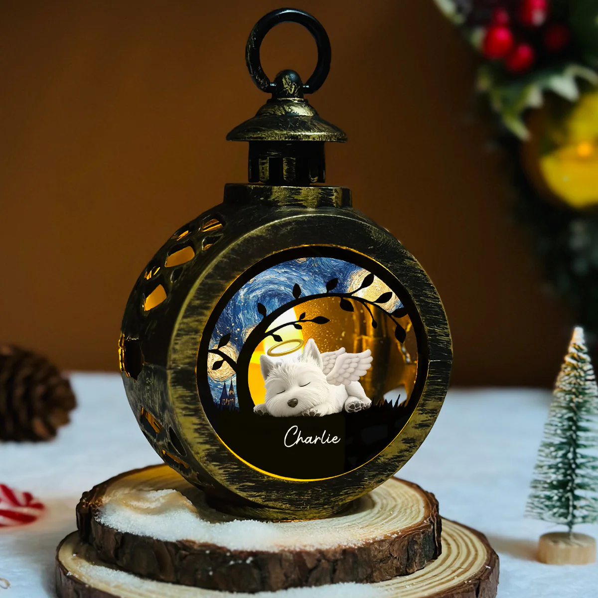 Miracle Night Version 2 - Personalized Custom Christmas Lantern - Image 5