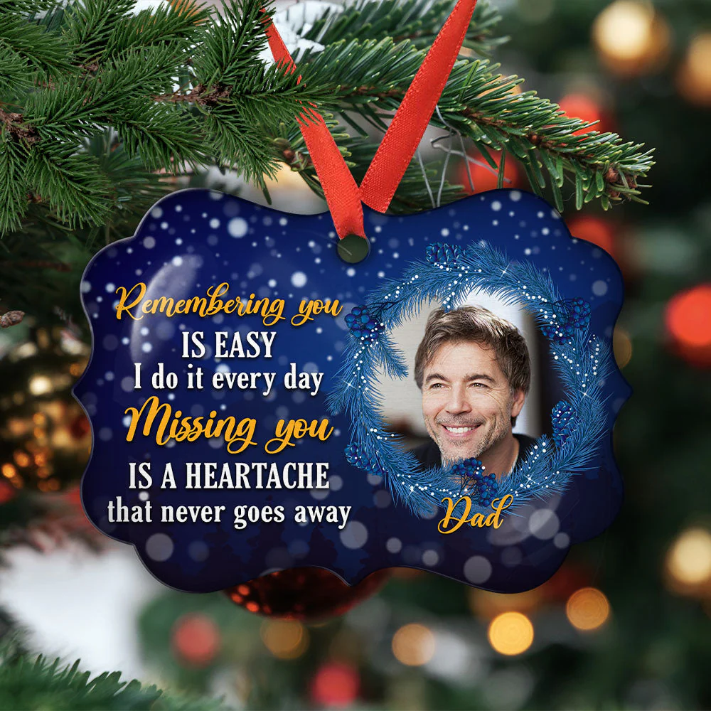 Miss You Every Day - Personalized Custom Aluminum Ornament - Image 3