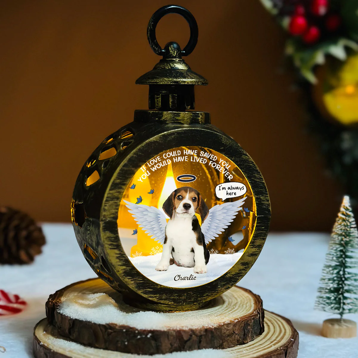 Miss You Forever - Personalized Custom Christmas Lantern - Image 5