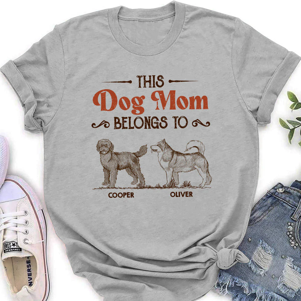 Mom Dad Belong To - Personalized Custom Women's T-shirt - Image 4