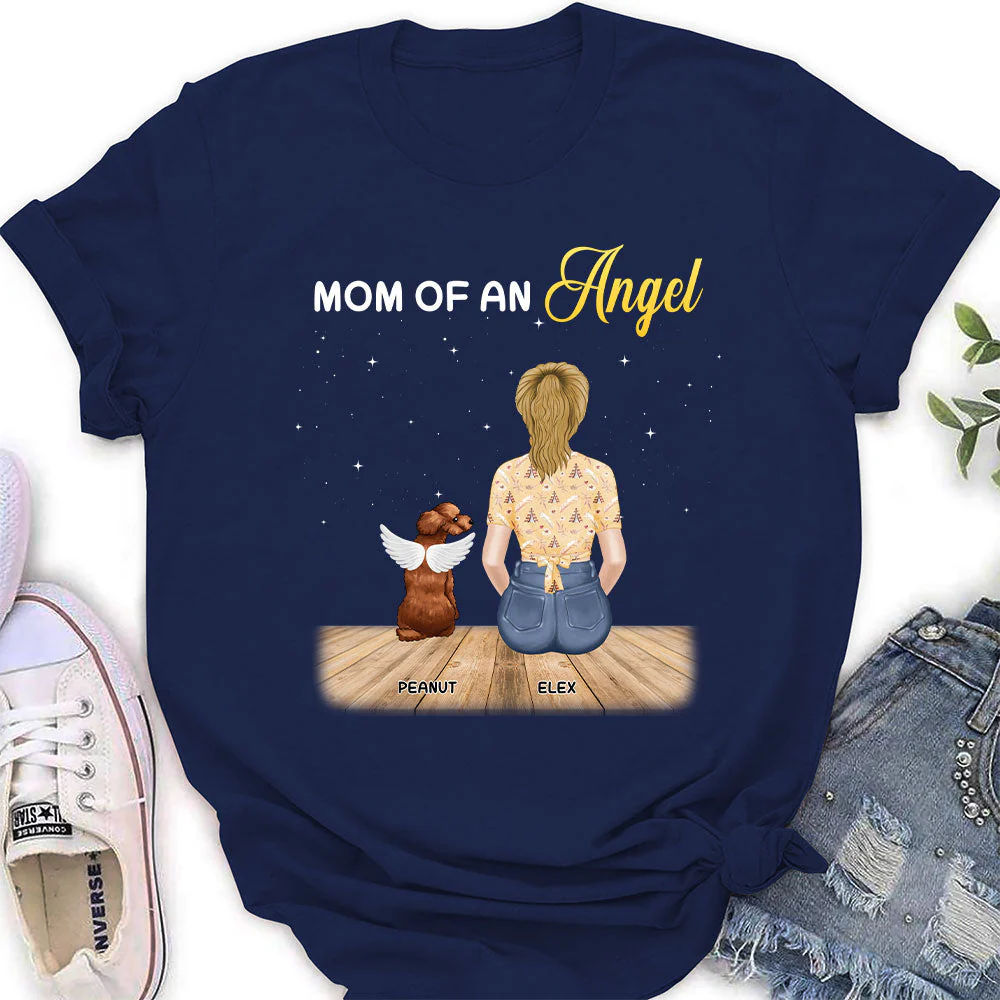 Mom Of Angels - Personalized Custom Women's T-shirt - Image 5