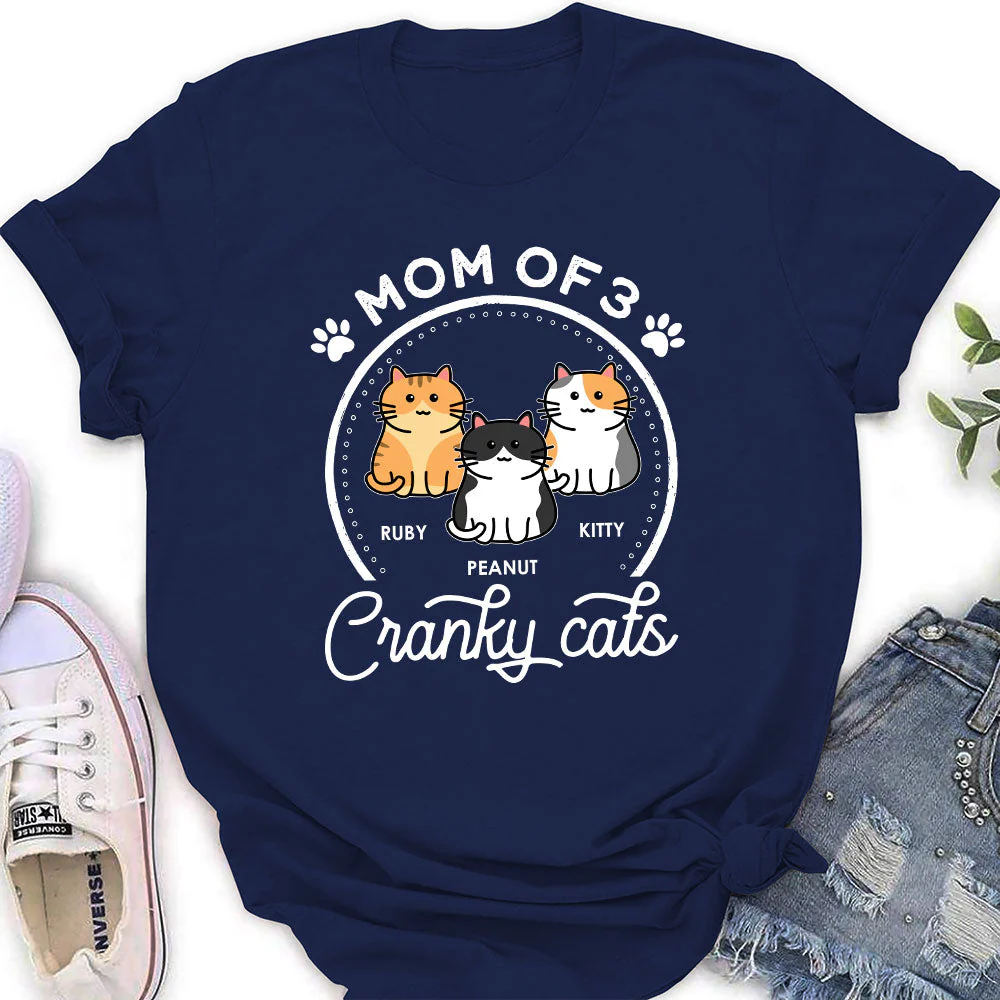 Mom Of Cranky Cat - Personalized Custom Women's T-shirt - Image 2