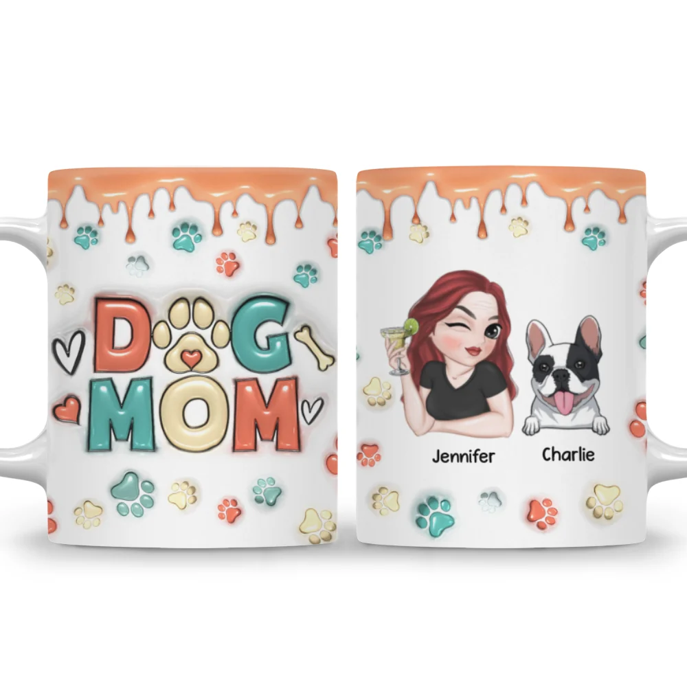 Mom Of Dogs Version 2 - Personalized Custom 3D Inflated Effect Mug - Image 6