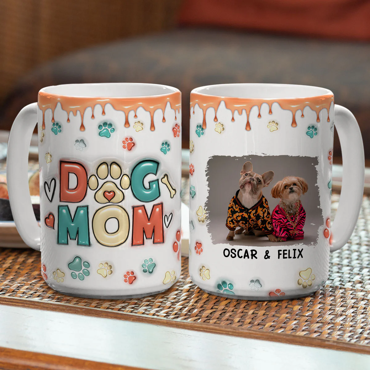Mom Of Dogs Version 2 Photo - Personalized Custom 3D Inflated Effect Mug - Image 6