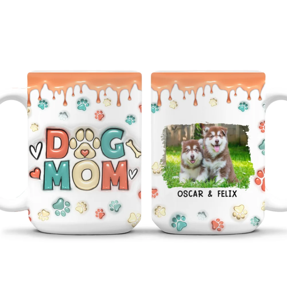 Mom Of Dogs Version 2 Photo - Personalized Custom 3D Inflated Effect Mug - Image 7