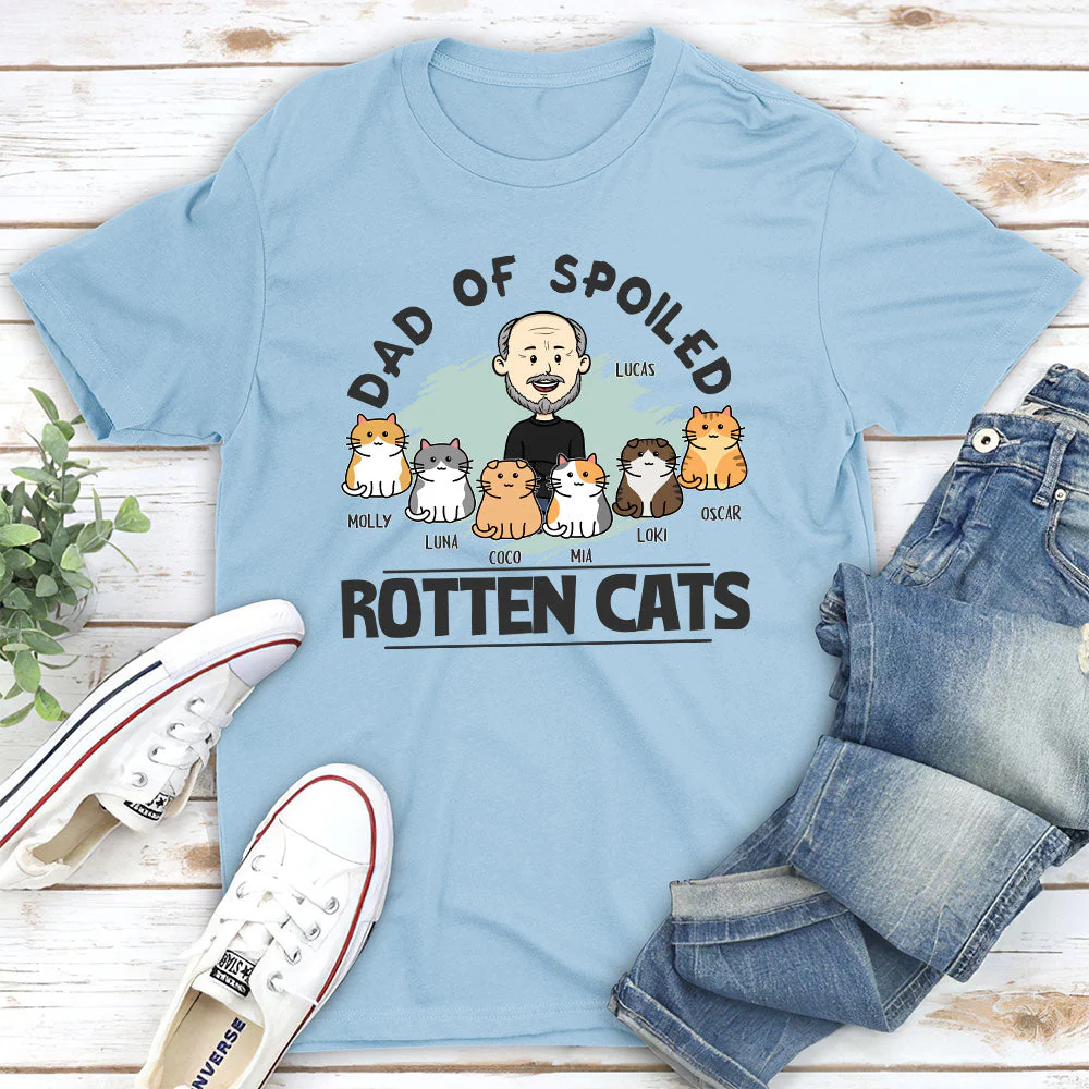 Mom Of Spoiled Cats - Personalized Custom Unisex T-shirt - Image 4