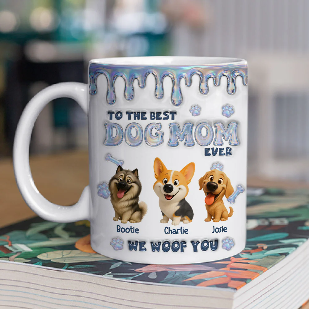 Mom Of The Dog - Personalized Custom 3D Inflated Effect Mug - Image 4
