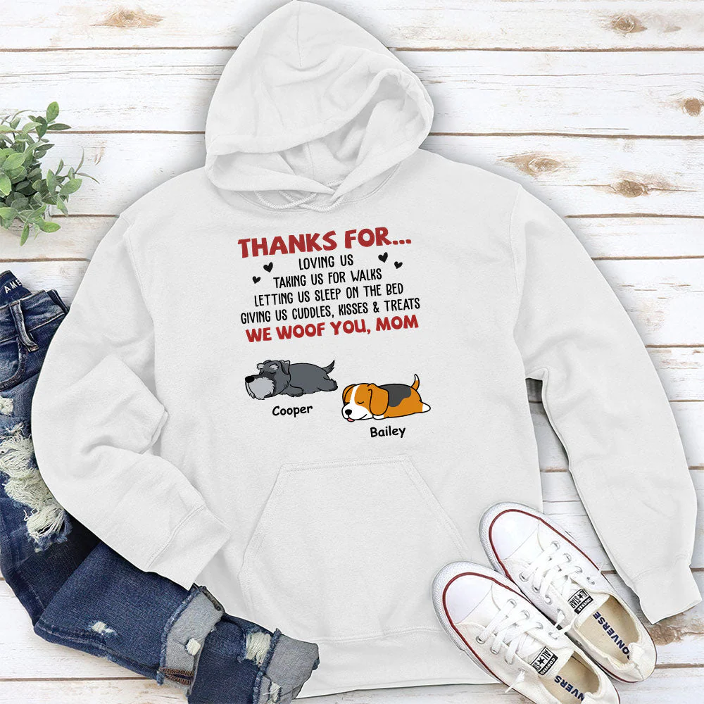 Mom Thanks For Loving Me - Personalized Custom Hoodie - Image 2