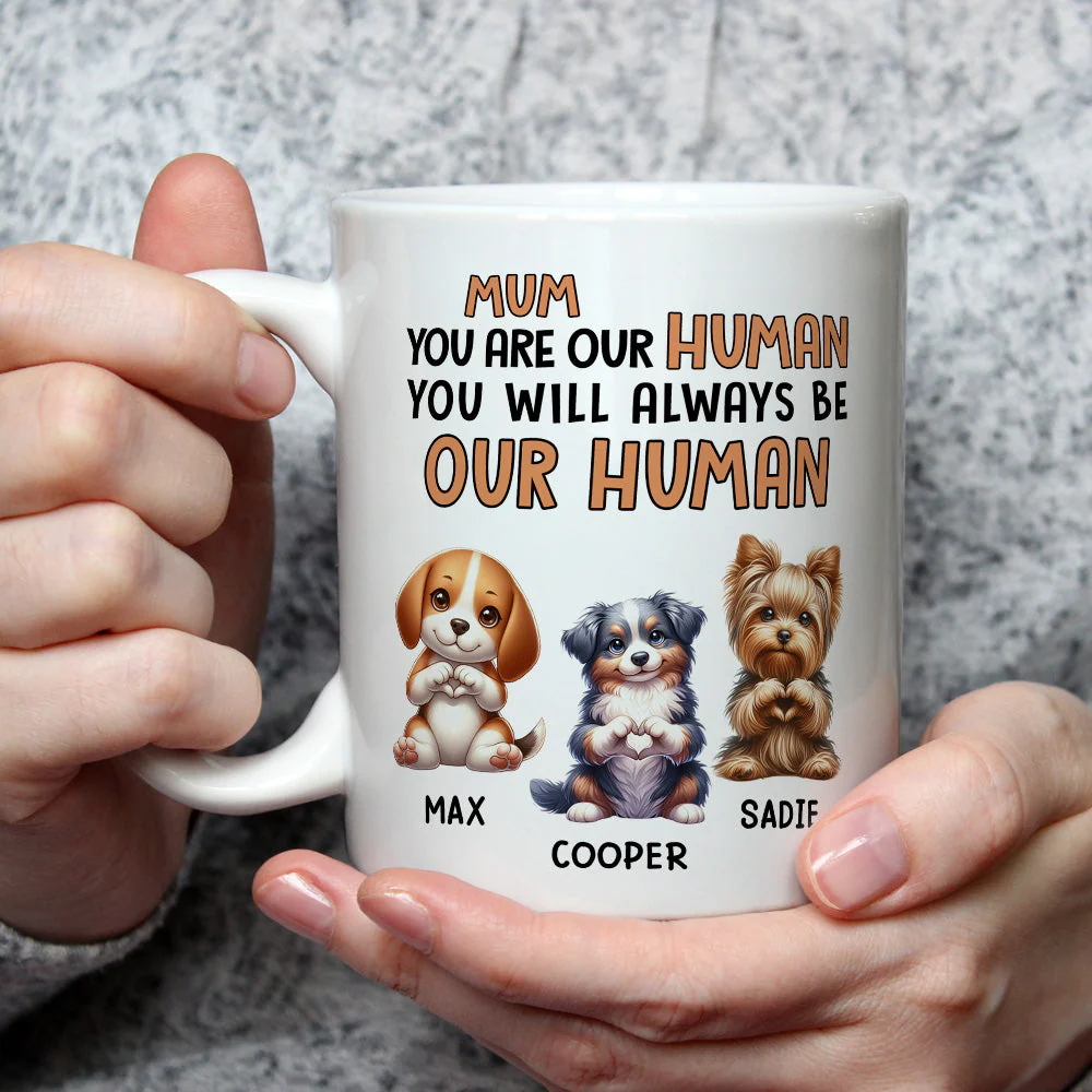 Mom You Are Our Human - Personalized Custom Coffee Mug - Image 3