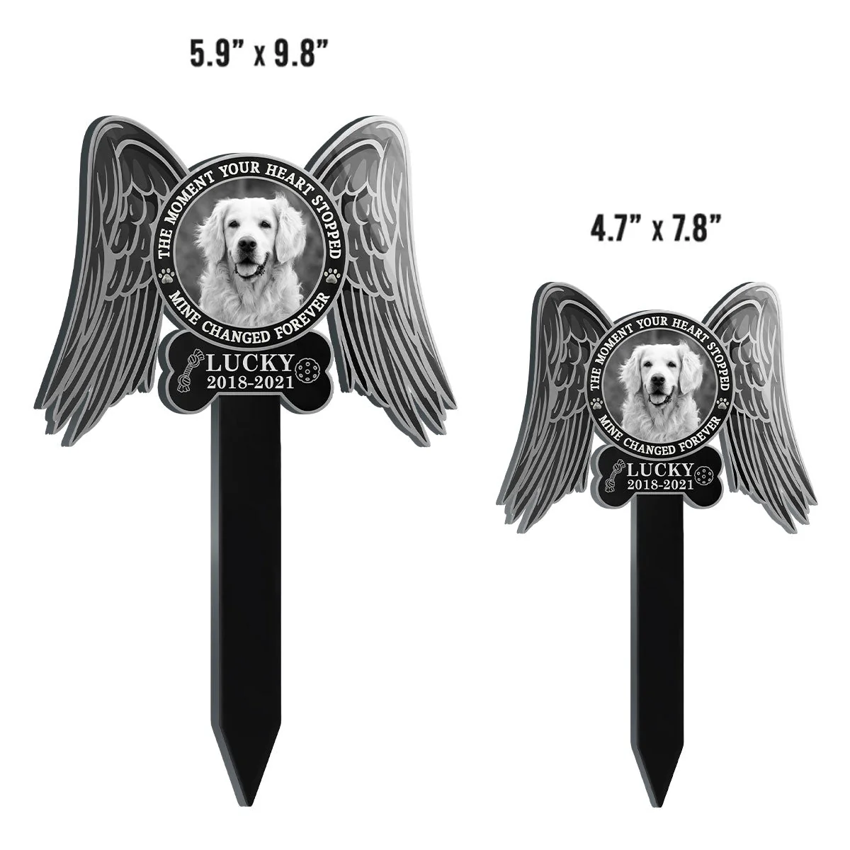 Moment Your Heart Stopped - Personalized Custom Acrylic Garden Stake - Image 4